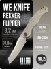 Нож WE Knife RekkeR Flipper Knife, CPM 20CV, Titanium Handle, WE22010G-2