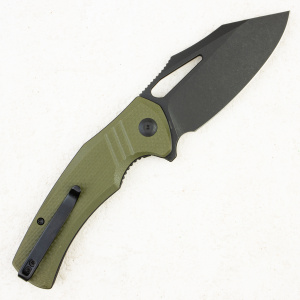 Нож CIVIVI BullTusk Flipper & Thumb Hole Knife OD Green Coarse G10, C23017-2 - складной туристические ножи из стали Нож CIVIVI BullTusk Flipper & Thumb Hole Knife OD Green Coarse G10, C23017-2 - складной туристические ножи из стали