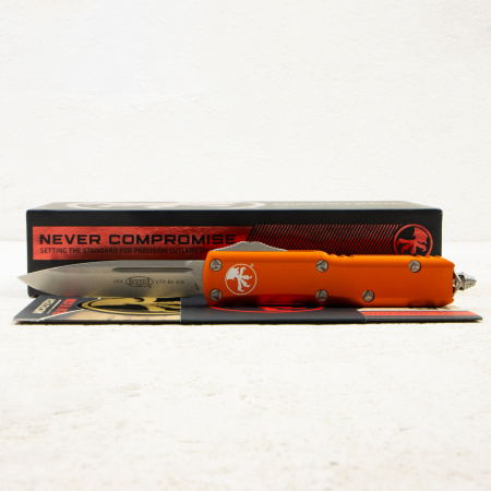 Нож Microtech UTX-85, Stonewash, M390, Aluminum Orange, 231-10 OR Нож Microtech UTX-85, Stonewash, M390, Aluminum Orange, 231-10 OR