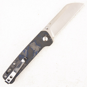 Нож QSP Penguin, D2, G10/Shredded Carbon Blue - складной туристические ножи из стали Нож QSP Penguin, D2, G10/Shredded Carbon Blue - складной туристические ножи из стали