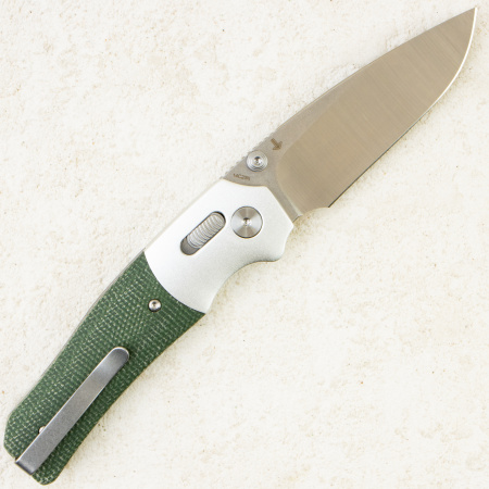 Нож QSP Vault, Stonewash-Satin 14C28N, Silver Bolster/Micarta Green, QS157-B1 Нож QSP Vault, Stonewash-Satin 14C28N, Silver Bolster/Micarta Green, QS157-B1