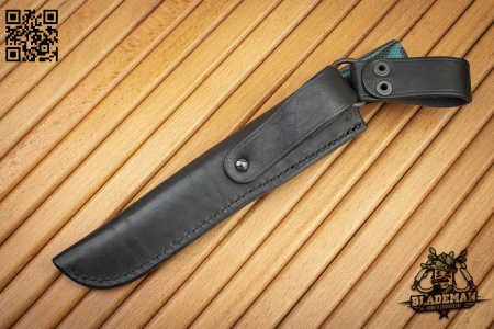 Нож Южный Крест Удобный Эксперт, N690, Микарта Черно-синяя, Насечка - купить в интернет-магазине Blademan