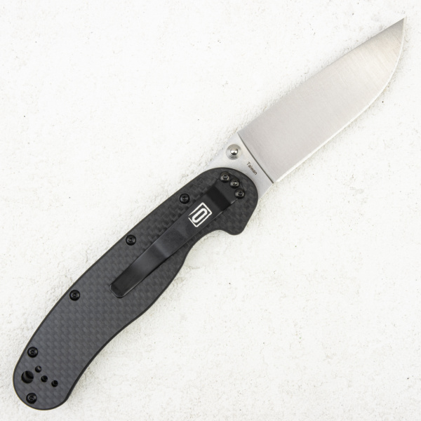 Нож Ontario Rat 1, AUS-8, Satin, Black Carbon, 8886CF