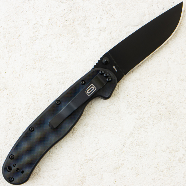 Нож Ontario Rat 1, Black, AUS-8, Nylon Black Handle, 8846BP