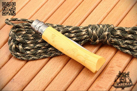 Нож Opinel №7 Nature, Нержавеющая сталь, Самшит, Гравировка следы - купить в интернет-магазине Blademan