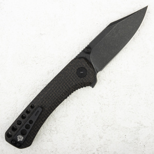 Нож QSP Kestrel, 14C28N Black, Micarta Dark Brown - складной туристические ножи из стали Нож QSP Kestrel, 14C28N Black, Micarta Dark Brown - складной туристические ножи из стали
