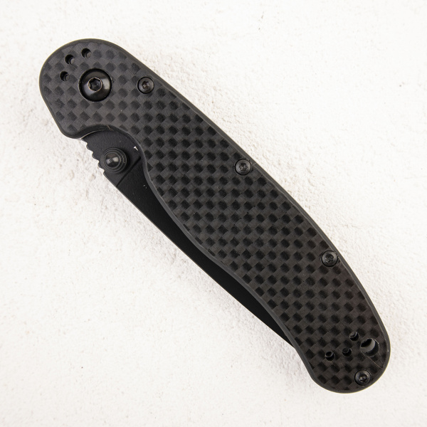 Нож Ontario Rat 2, AUS-8, Black, Black Carbon, 8838