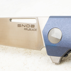 Mr.Blade Snob, M390 Satin, Titanium Blue Mr.Blade Snob, M390 Satin, Titanium Blue