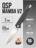 Нож QSP Mamba V2, D2, Micarta Black