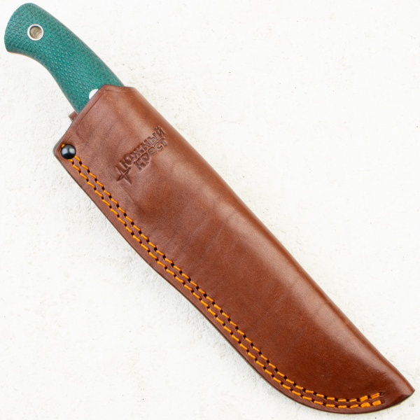 Нож Южный Крест Нессмук норд хантер, Convex, Elmax, Micarta Изумруд, Насечка, 231.1852.Elmax.K