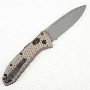 Нож Benchmade Presidio 2, 5700SGY-1, CPM M4, Aluminum Burnt Bronze - складной туристические ножи из стали Нож Benchmade Presidio 2, 5700SGY-1, CPM M4, Aluminum Burnt Bronze - складной туристические ножи из стали