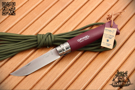 Нож Opinel №8 Trekking, Нержавеющая сталь, Бордовый - купить в интернет-магазине Blademan