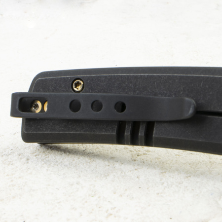 Нож WE Knife Subjugator, Black Stonewashed, CPM 20CV, Titanium Black Handle, WE21014C-5 Нож WE Knife Subjugator, Black Stonewashed, CPM 20CV, Titanium Black Handle, WE21014C-5