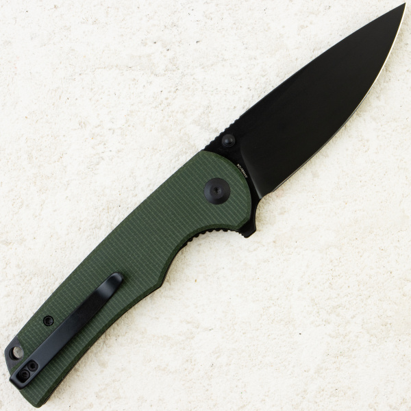 Нож SENCUT Praktisk, Black, 9Cr18MoV, Micarta Green Handle, S24019-3