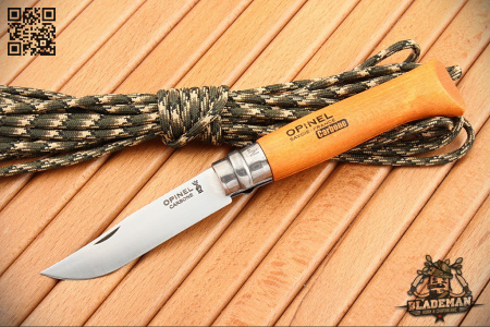 Нож Opinel №8, Углеродистая сталь, Бук, Блистер