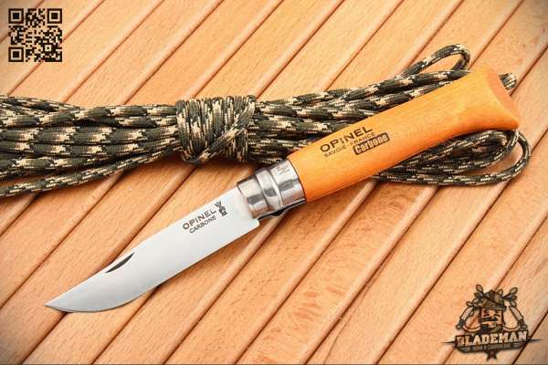 Нож Opinel №8, Углеродистая сталь, Бук, Блистер