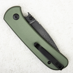 Нож CIVIVI Qubit Button Lock, Damascus, Aluminum Green, C22030E-DS1 Нож CIVIVI Qubit Button Lock, Damascus, Aluminum Green, C22030E-DS1