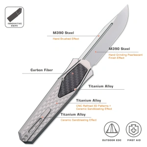 Нож Remette Swordfish Clip-Point, M390, Titanium Handle, ZL101B1