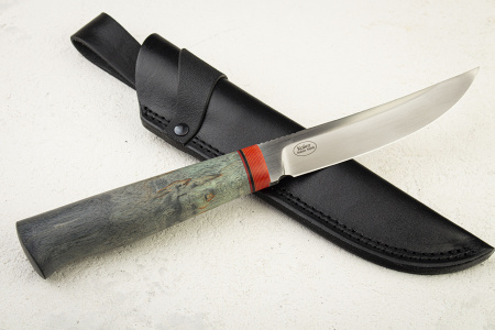 Нож Северная Корона Койот, N690, Стабилизированная Карельская берёза, NCC109