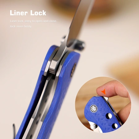 Нож Remette Bee, 14C28N, CNC G10 Blue Handle, RT-Bee-B