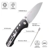 Нож Remette Bee, 14C28N, CNC G10 Black Handle, RT-Bee-G