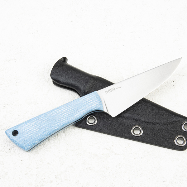 Нож OWL Pocket F, N690, Micarta Blue, Kydex - купить в интернет-магазине Blademan