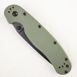 Нож Ontario Rat 1, AUS-8, Black, Olive Nylon, 8846OD - складной туристические ножи из стали Нож Ontario Rat 1, AUS-8, Black, Olive Nylon, 8846OD - складной туристические ножи из стали