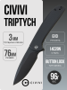 Нож CIVIVI Triptych, Black Sronewashed, 14C28N, G10 Black Handle, C23085B-1 Нож CIVIVI Triptych, Black Sronewashed, 14C28N, G10 Black Handle, C23085B-1