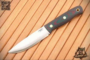 Нож Южный Крест Модель X M, D2, Конвекс, Микарта зелёно-красная, Насечка - купить в интернет-магазине Blademan