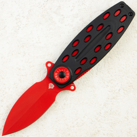 Нож QSP Beetle, Red 14C28N, G10 Black, QS162-D