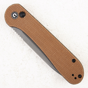 Нож CIVIVI Elementum Button Lock, 14C28N Gray, Micarta Brown, C2103D Нож CIVIVI Elementum Button Lock, 14C28N Gray, Micarta Brown, C2103D