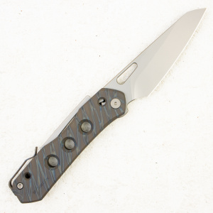Нож WE Knife Vision R, CPM 20CV, Tiger Stripe Pattern Flamed Titanium Handle - складной туристические ножи из стали Нож WE Knife Vision R, CPM 20CV, Tiger Stripe Pattern Flamed Titanium Handle - складной туристические ножи из стали