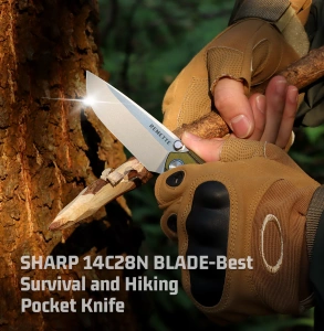 Нож Remette Wild Species, 14C28N, G10 Green Handle, GC103