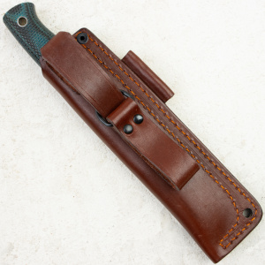 Нож Южный Крест Росомаха, CPR, Convex, Micarta Black/Blue, Насечка, 215 Нож Южный Крест Росомаха, CPR, Convex, Micarta Black/Blue, Насечка, 215