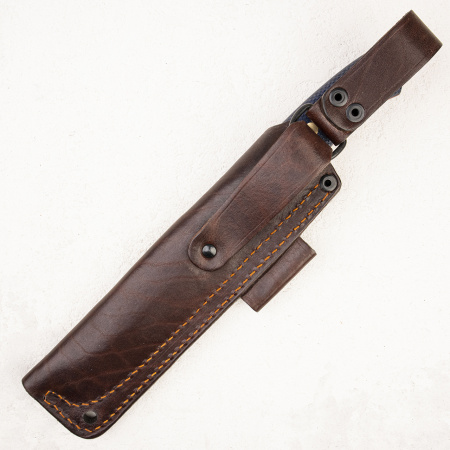 Нож Южный Крест Барибал, N690, Конвекс, Микарта Синяя, Насечка - купить в интернет-магазине Blademan