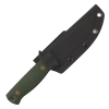 Нож HOT Knife Hoot, Cerakote Dark Earth, D2, Micarta Green Handle, Kydex