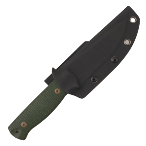 Нож HOT Knife Hoot, Cerakote Dark Earth, D2, Micarta Green Handle, Kydex