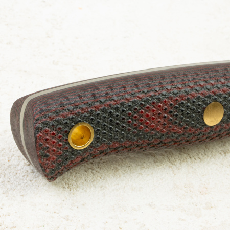 Нож Южный Крест Рыбацкий М, Elmax, Micarta Black/Red, Насечка