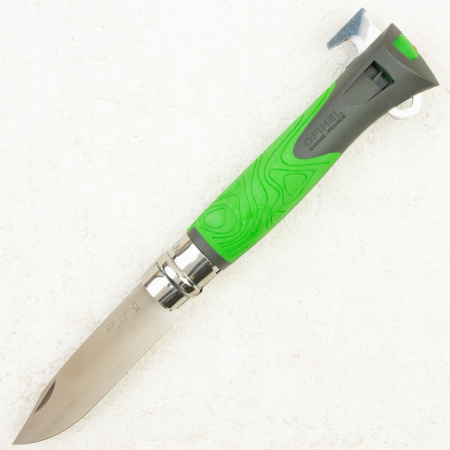 Нож Opinel №12 Explore, XC90, Plastic/Rubber Green, 1899