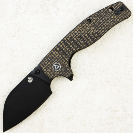 Нож QSP Chefmaster, Black 14C28N, Coarse Micarta Brown, QS163-C2