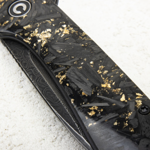Нож CIVIVI Elementum, Damascus, Shredded Carbon Fiber Black/Gold - складной туристические ножи из стали Нож CIVIVI Elementum, Damascus, Shredded Carbon Fiber Black/Gold - складной туристические ножи из стали
