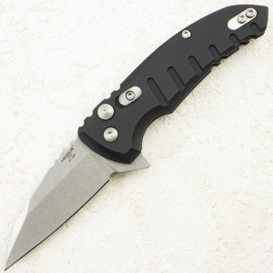 Нож Hogue X1-MicroFlip Wharncliffe, CPM 154, Aluminum Black, 24160