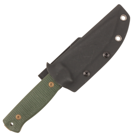 Нож HOT Knife Hoot, Cerakote Bronze, D2, Micarta Green Handle, Kydex