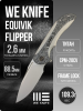 Нож WE Knife Equivik Flipper Knife, CPM 20CV, Titanium & Carbon Fiber Handle, WE23020-1 Нож WE Knife Equivik Flipper Knife, CPM 20CV, Titanium & Carbon Fiber Handle, WE23020-1