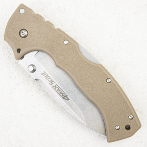 Нож Cold Steel 4-Max Scout, AUS 10A, Grive-Ex Desert Tan, CS-62RQ-DTSW - складной туристические ножи из стали