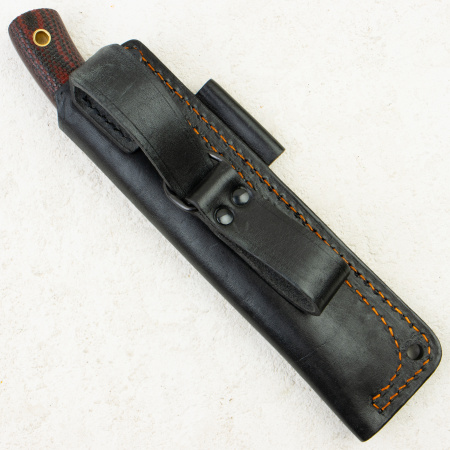 Нож Южный Крест Траппер, VG-10, Convex, Micarta Black/Red, Насечка