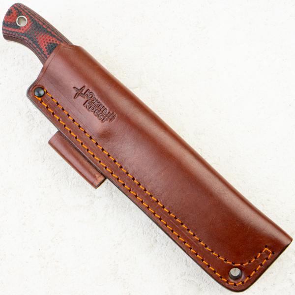 Нож Южный Крест - Кедр L, Elmax, Convex, Micarta Красно-Черная, Насечка, 236