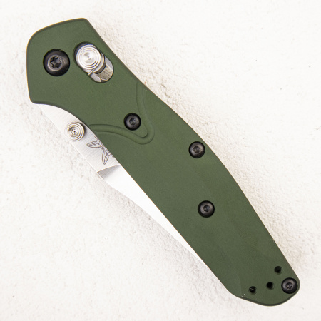 Нож Benchmade Mini Osborne, S30V, Aluminum Green - купить в интернет-магазине Blademan