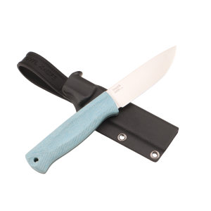 Нож OWL Hoot S, N690 Cryo, Micarta Jeans Blue Handle, Kydex