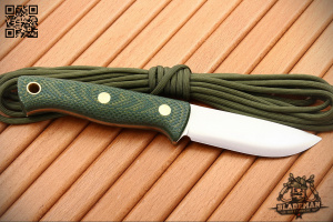 Южный Крест Caribou, D2, Конвекс, Микарта жёлто-зеленая, Насечка - купить в интернет-магазине Blademan